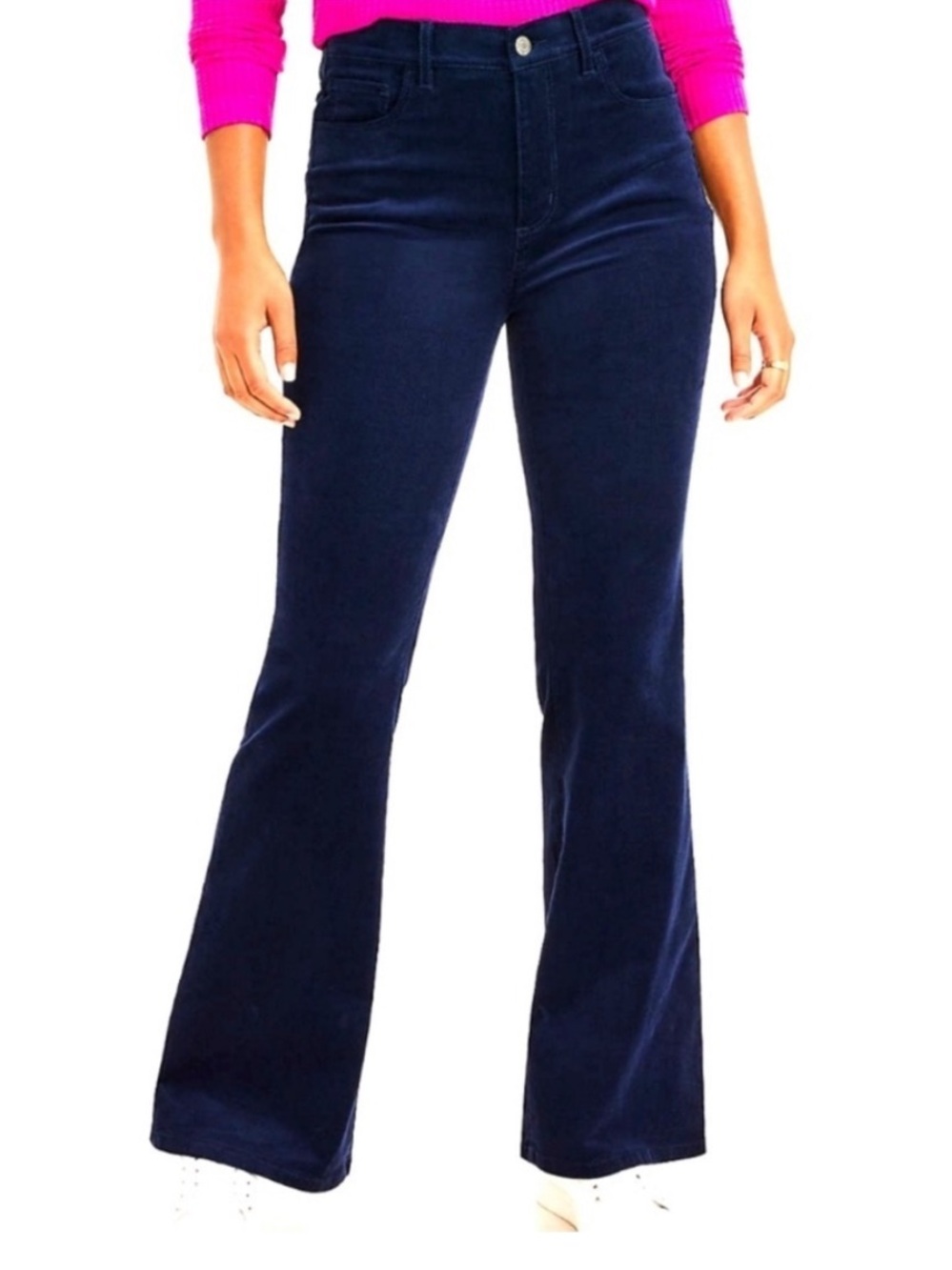 Loft NWT Curvy Boot cut Corduroy Pants Navy Blue Sz 27 or 4 Long Length 32”
